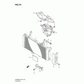 Схема вузла: Радіатор для Suzuki SV650