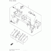 Схема вузла: Задній гальмівний супорт для Suzuki DR-Z400 DR-Z400SM