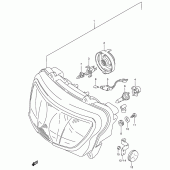 Схема вузла: Фара (Model t/v e4, e18, e22, e25, e34, e39, p37) для Suzuki GSX-R750