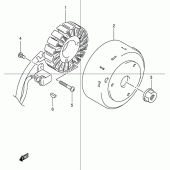 Схема вузла: Статор & Ротор Suzuki UC150 Epicuro