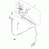 Схема вузла: Головний циліндр зчеплення (Model k5/k6) для Suzuki VL1500 Intruder C1500/Boulevard C90