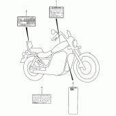Схема вузла: Наклейки для Suzuki VS1400 Boulevard S83