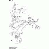 Схема вузла: Front Leg Shield (An400Al4 E33) для Suzuki AN400 Burgman (EU analogue of SkyWave)