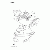 Схема узла: Воздушный фильтр для Suzuki UH125 Burgman