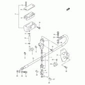 Схема вузла: Задній гальмівний циліндр Suzuki RMX250