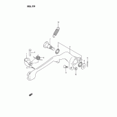 Схема вузла: Заднє гальмо для Suzuki RMX250