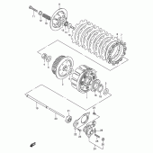 Схема узла: Сцепление для Suzuki GS500