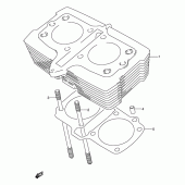 Схема вузла: Циліндр для Suzuki GS500