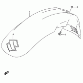 Схема вузла: Переднє крило для Suzuki DR-Z250