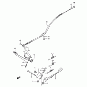 Схема вузла: Підніжка & Задне гальмо для Suzuki LS650 Savage