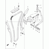 Схема узла: Цепь ГРМ & Натяжитель & Успокоитель для Suzuki GSX1300 Hayabusa