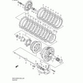 Схема узла: Сцепление для Suzuki GSX1400