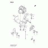 Схема вузла: Блок ABS (Gsf1250ak7/sak7/ak8/sak8/ak9/sak9/sazk9/sl0/sal0) для Suzuki GSF1250 Bandit