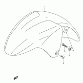 Схема вузла: Переднє крило (Model k3) для Suzuki GSX600 Katana