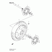 Схема вузла: Переднє колесо (Vzr1800l1 e24) для Suzuki VZR1800 Intruder M1800R/ Boulevard M109R