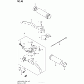 Схема узла: Ручки руля для Suzuki LS650 Boulevard S40