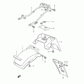 Схема узла: Заднее крыло (Model s) для Suzuki DR800