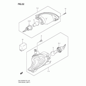 Схема узла: Поворотники для Suzuki GSX1300 Hayabusa