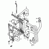 Схема вузла: Олійний охолоджувач для Suzuki DR650 DR650R