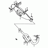 Схема вузла: Вихлопна система для Suzuki DR650 DR650R