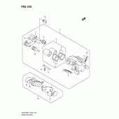 Схема вузла: Задній гальмівний супорт для Suzuki VLR1800 Intruder C1800R/ Boulevard C109R