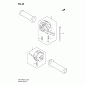 Схема вузла: Пульт управління рульовий для Suzuki GSF1200 Bandit
