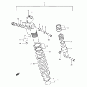 Схема вузла: Амортизатор задній (Model v) для Suzuki RM250