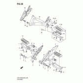 Схема узла: Подножки для Suzuki GSX1400