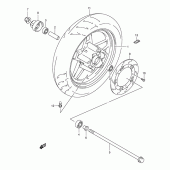 Схема узла: Переднее колесо (Model x) для Suzuki UC150 Epicuro