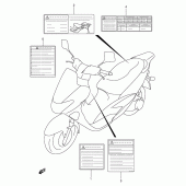 Схема вузла: Інформаційні наклейки (Model k1) для Suzuki UC150 Epicuro