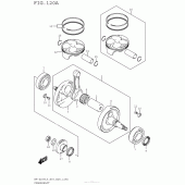 Схема узла: Коленчатый вал & Поршень для Suzuki RM-Z250