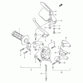 Схема узла: Левый пульт управления рулевой для Suzuki DR250