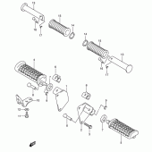 Схема вузла: Підніжки для Suzuki VL125 Intruder LC