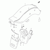 Схема вузла: Заднє крило (Model v) для Suzuki VZ800 Marauder