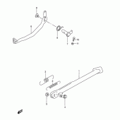 Схема вузла: Підніжка & Задні гальма для Suzuki DR800