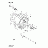 Схема узла: Заднее колесо (An650l1 e19) для Suzuki AN650 Burgman (EU analogue of SkyWave)