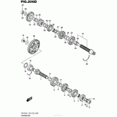 Схема вузла: Transmission (Vzr1800Bzl7 E33) для Suzuki VZR1800 Boulevard M109R BOSS