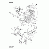 Схема узла: Заднее колесо (Vl800l1 e19) для Suzuki VL800 Intruder C800/ Boulevard C50