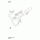 Схема узла: Выхлопная система для Suzuki GZ250 Marauder