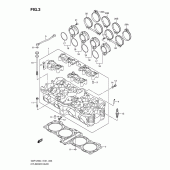 Схема вузла: Головка циліндра для Suzuki GSF1250 Bandit