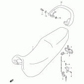 Схема узла: Сиденье (Model y/k1/k2) для Suzuki GSX600 Katana