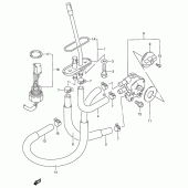 Схема вузла: Паливний кран для Suzuki RF900