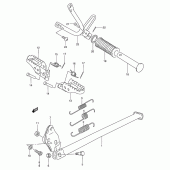 Схема узла: Подножка & Подставка (Model r) для Suzuki TS125