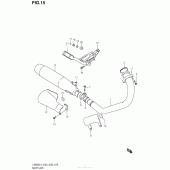 Схема вузла: Вихлопна система Suzuki LS650 Boulevard S40