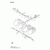 Схема вузла: Паливна рейка & Інжектор для Suzuki GSF650 Bandit S