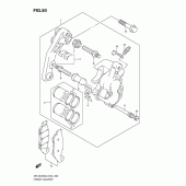 Схема узла: Передний тормозной суппорт для Suzuki DR-Z400 DR-Z400S