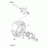 Схема узла: Заднее колесо для Suzuki GSX1400