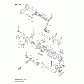 Схема узла: Копирный вал & Вилки & Вал переключения для Suzuki RM-Z250