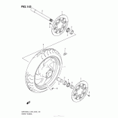 Схема узла: Переднее колесо (Vzr1800L4 E28) для Suzuki VZR1800 Boulevard M109R