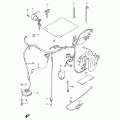 Схема вузла: Електропроводка (Model t/v) для Suzuki VS600 Intruder 600